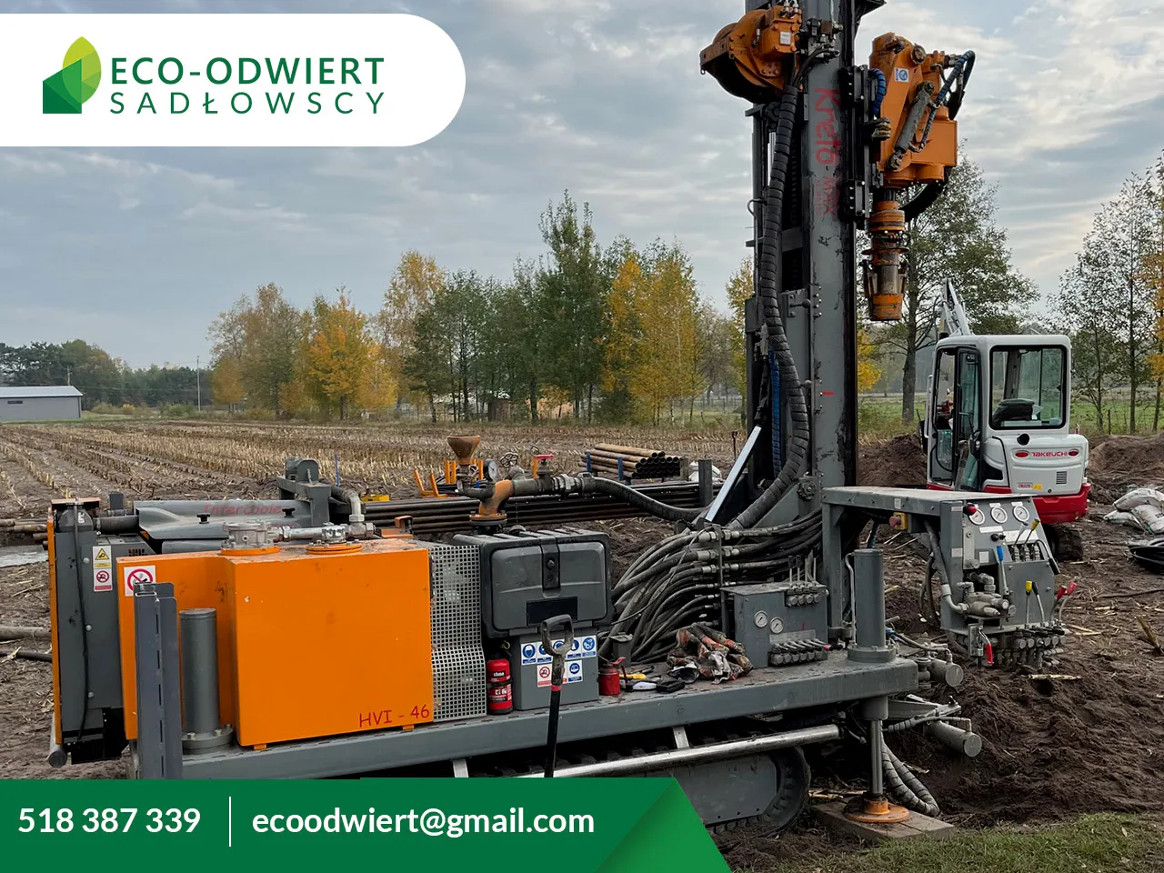 Wiertnica podczas realizacji odwiertu geotermalnego
